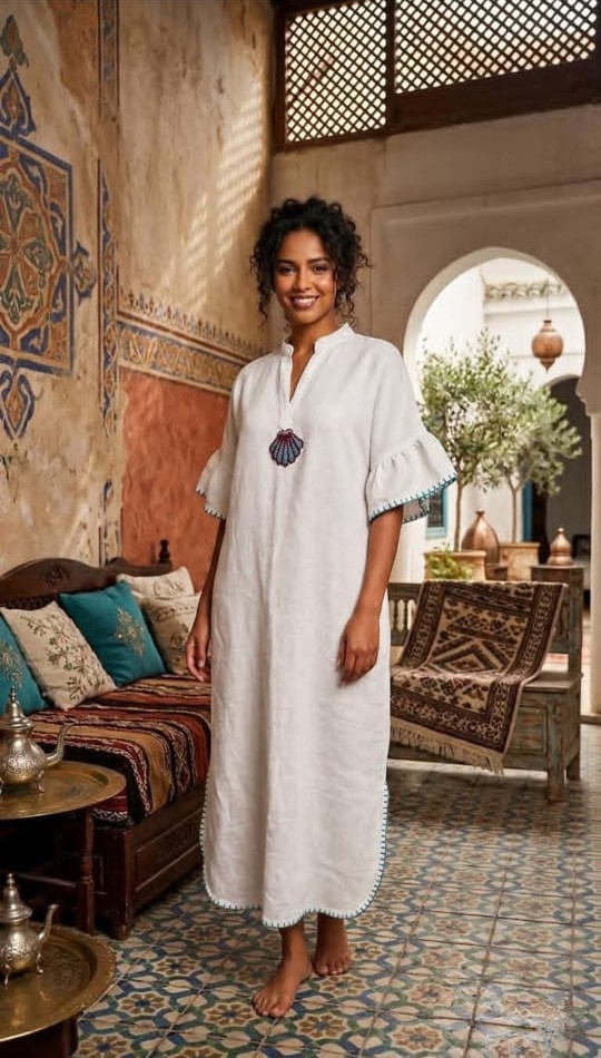 Kamraya d’Artisanat Blanc Pure Laine